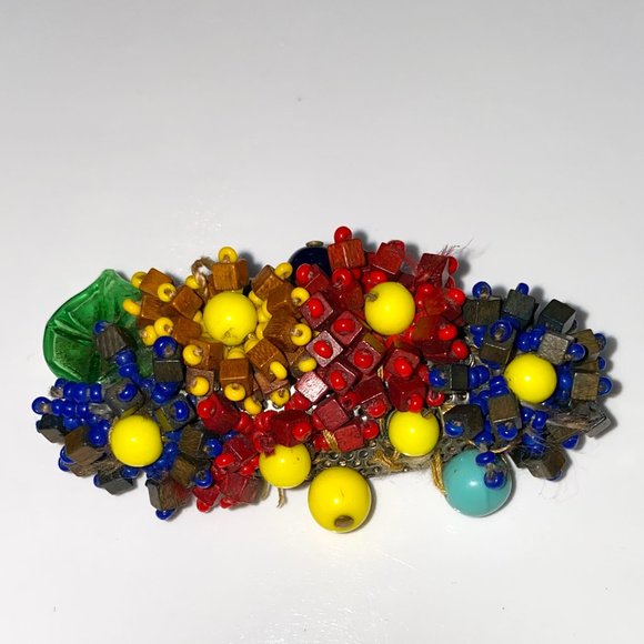 Multicolor Beaded Brooch Miriam Haskell